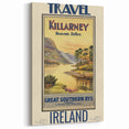 Retro Killarney Travel Poster - Vintage Ireland Landscape Wall Art