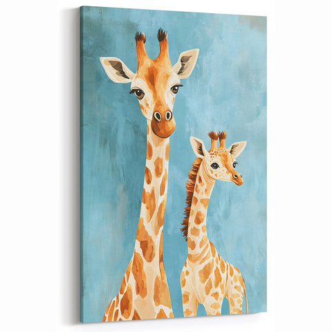 Adorable Giraffe Nursery Wall Art - Kids Room Prints & Decor