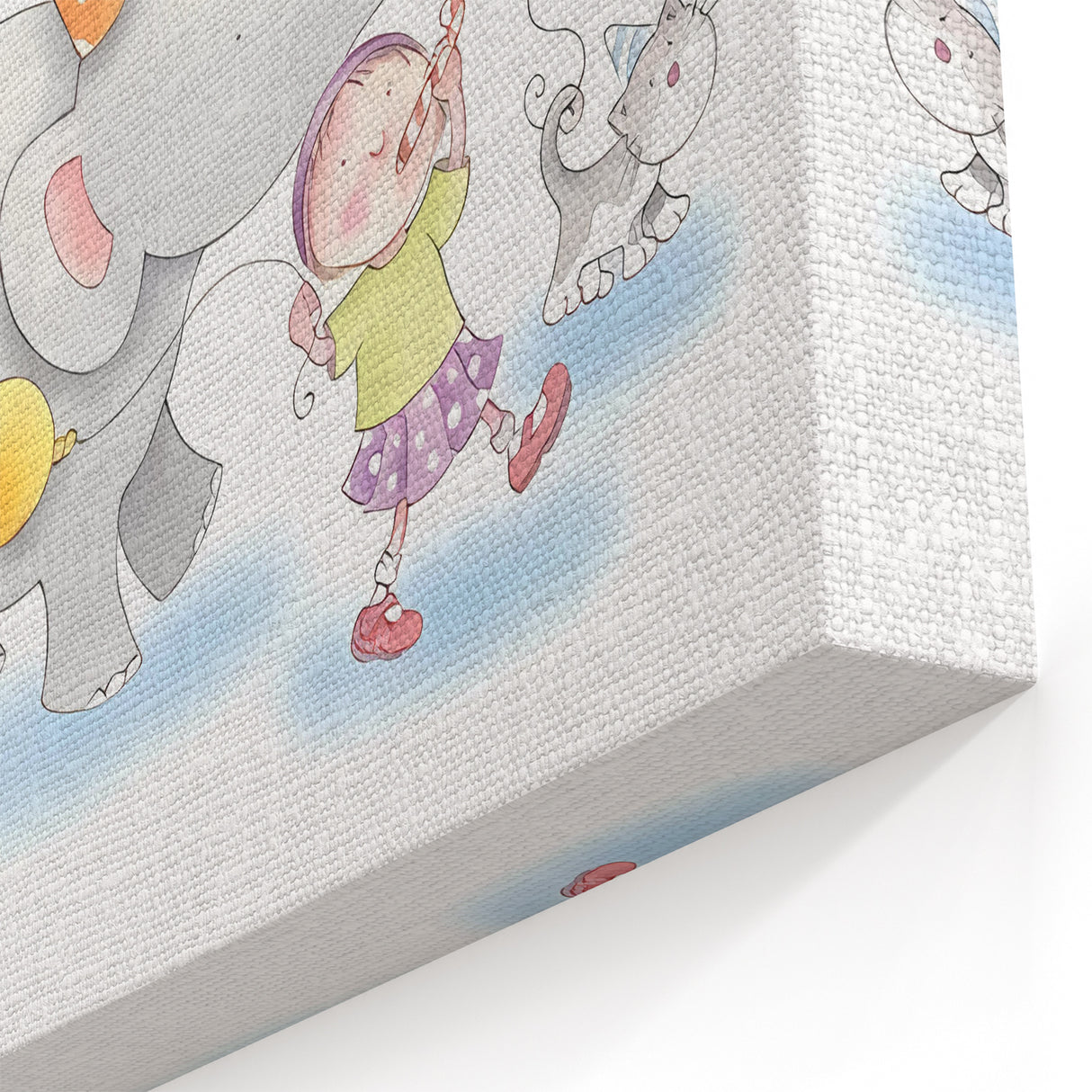 Cheerful Animal Parade Nursery Wall Art - Kids Room Prints