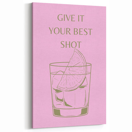 Minimalist Cocktail Quote Art - Bar Wall Art for Home & Kitchen