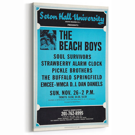 The Beach Boys Retro Concert Poster Art – Vintage Music Decor