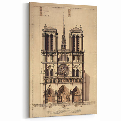 Architectural Wall Art: Vintage Cathedral Design Print