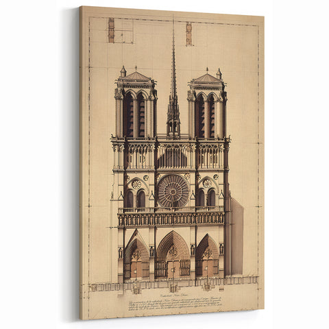 Architectural Wall Art: Vintage Cathedral Design Print