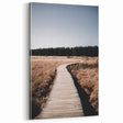 Serene Autumn Wall Art - Fall Canvas Art with Wooden Pathway