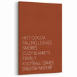 Cozy Fall Wall Art - Autumn Canvas Art with Seasonal Typography