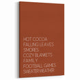 Cozy Fall Wall Art - Autumn Canvas Art with Seasonal Typography