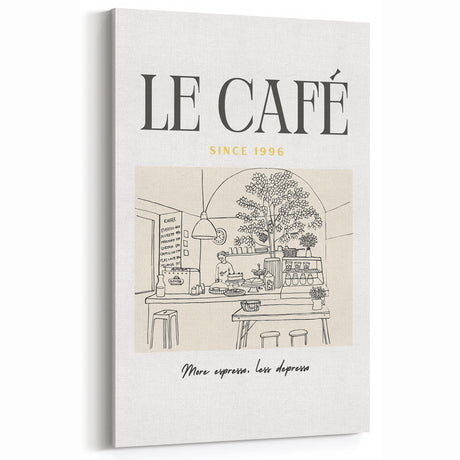 Le Café Coffee Bar Print - Kitchen Wall Art for Coffee Lovers