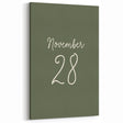 November 28 Wall Art - Minimalist Fall Canvas Art for Seasonal Decor