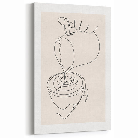 Modern Coffee Wall Art - Minimalist Kitchen & Café Decor