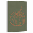 Minimalist Pumpkin Wall Art - Autumn Canvas Art for Seasonal Decor