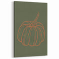Minimalist Pumpkin Wall Art - Autumn Canvas Art for Seasonal Decor