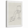 Elegant Wine Glass Art - Minimalist Bar & Kitchen Wall Decor