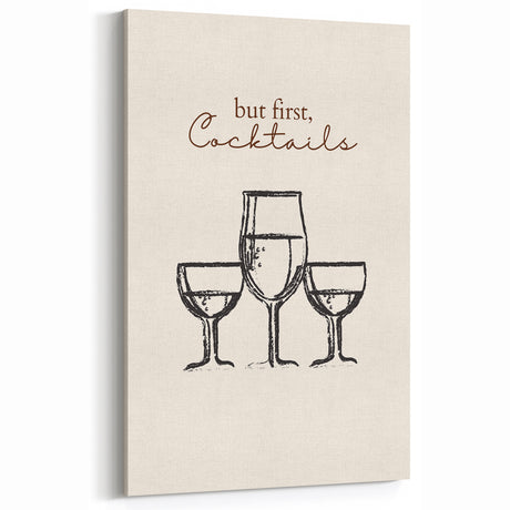 Chic Cocktail Quote Wall Art - Bar & Kitchen Decor