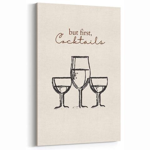 Chic Cocktail Quote Wall Art - Bar & Kitchen Decor