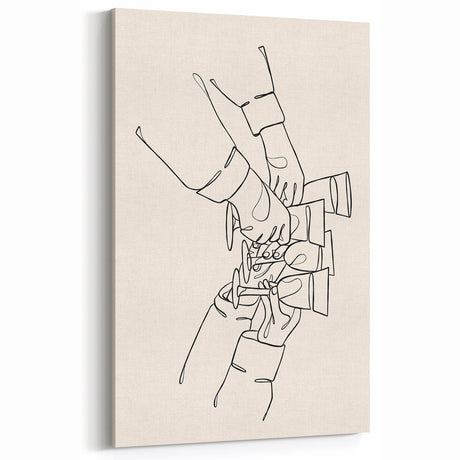 Minimalist Wine Toast Print - Bar & Kitchen Wall Decor