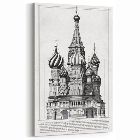 St. Basil's Cathedral Architectural Wall Art