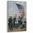 Raising the American Flag - Fourth of July Decorations