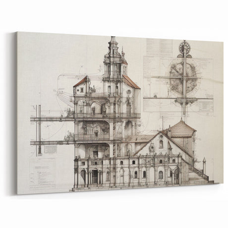 Historic Parisian Street Architecture Wall Art