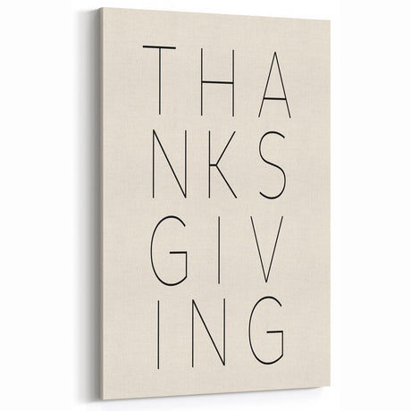 Minimalist Thanksgiving Fall Wall Art – Autumn Canvas Decor