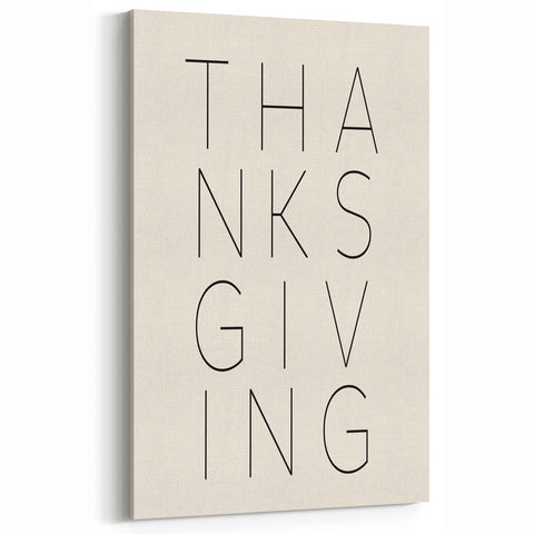 Minimalist Thanksgiving Fall Wall Art – Autumn Canvas Decor