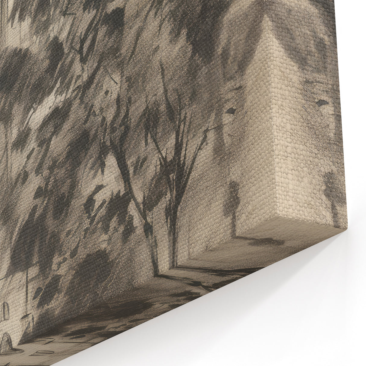 Historic Church Tower Architectural Wall Art