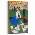 Vintage Weymouth Train Travel Poster - Retro Wall Art Print