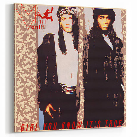Milli Vanilli Girl You Know It's True Retro Wall Art – Vintage Canvas Print