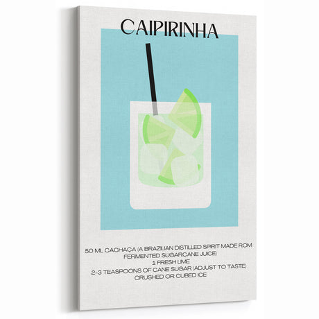 Caipirinha Cocktail Print - Beverage Wall Art for Kitchen & Bar