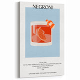 Negroni Cocktail Print - Bar Wall Art for Kitchen & Home Bar