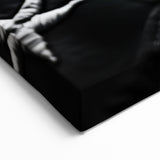 Black & White American Flag - Modern Monochrome Wall Art