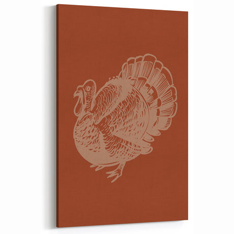 Vintage Turkey Thanksgiving Wall Art – Fall Canvas Art & Decor