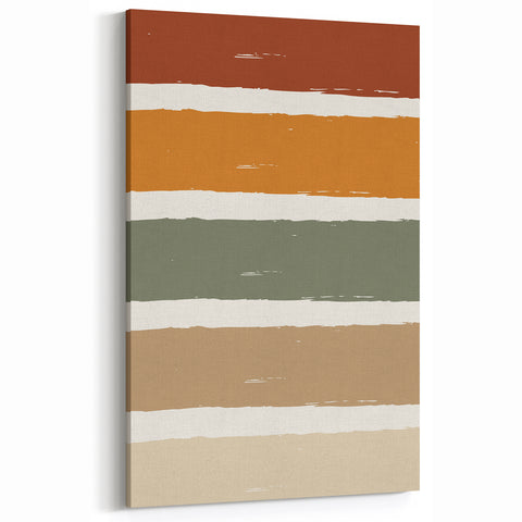 Abstract Fall Color Palette Wall Art – Autumn Canvas Art Print