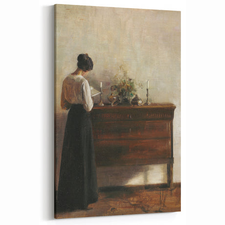 Antique Portrait Prints – Vintage Woman Reading Classic Wall Art
