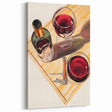 Red Wine & Corkscrew - Elegant Wine Wall Art for Bar Decor