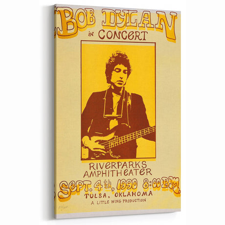 Vintage Bob Dylan Concert Poster - Retro Music Wall Art