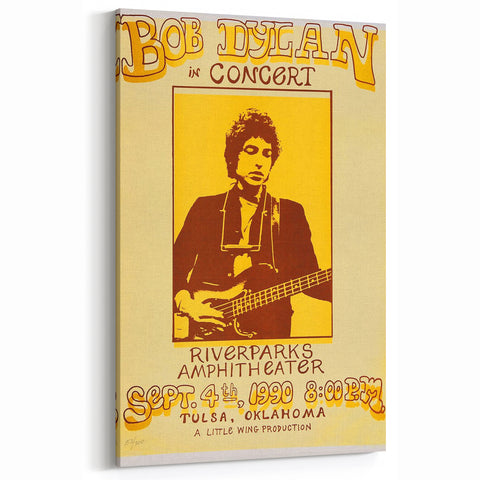 Vintage Bob Dylan Concert Poster - Retro Music Wall Art