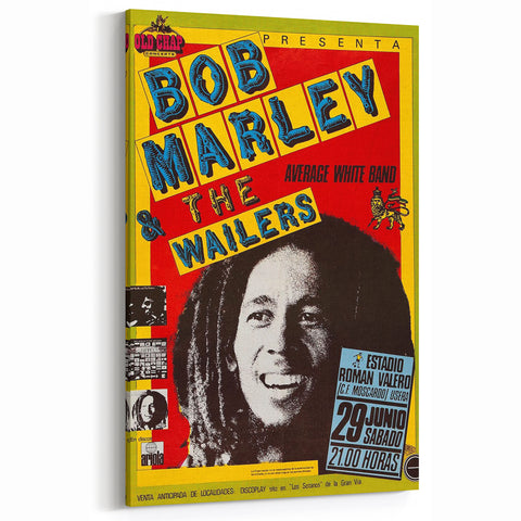Vintage Bob Marley & The Wailers Concert Poster - Retro Music Art