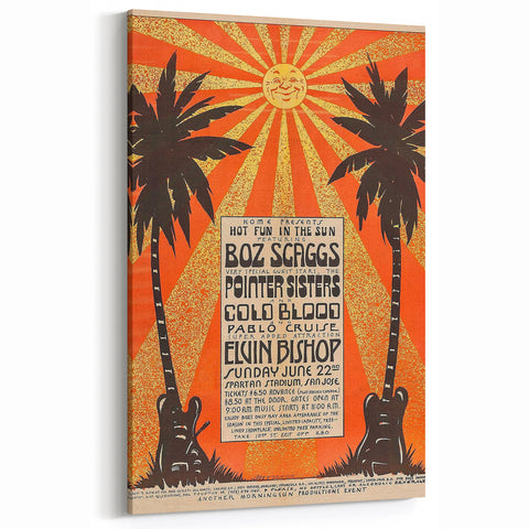 Boz Scaggs Hot Fun in the Sun Poster - Retro Music Wall Art