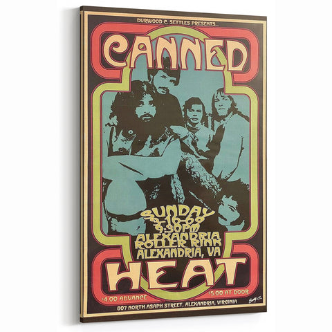 Canned Heat Retro Poster Art | Vintage Music Wall Art