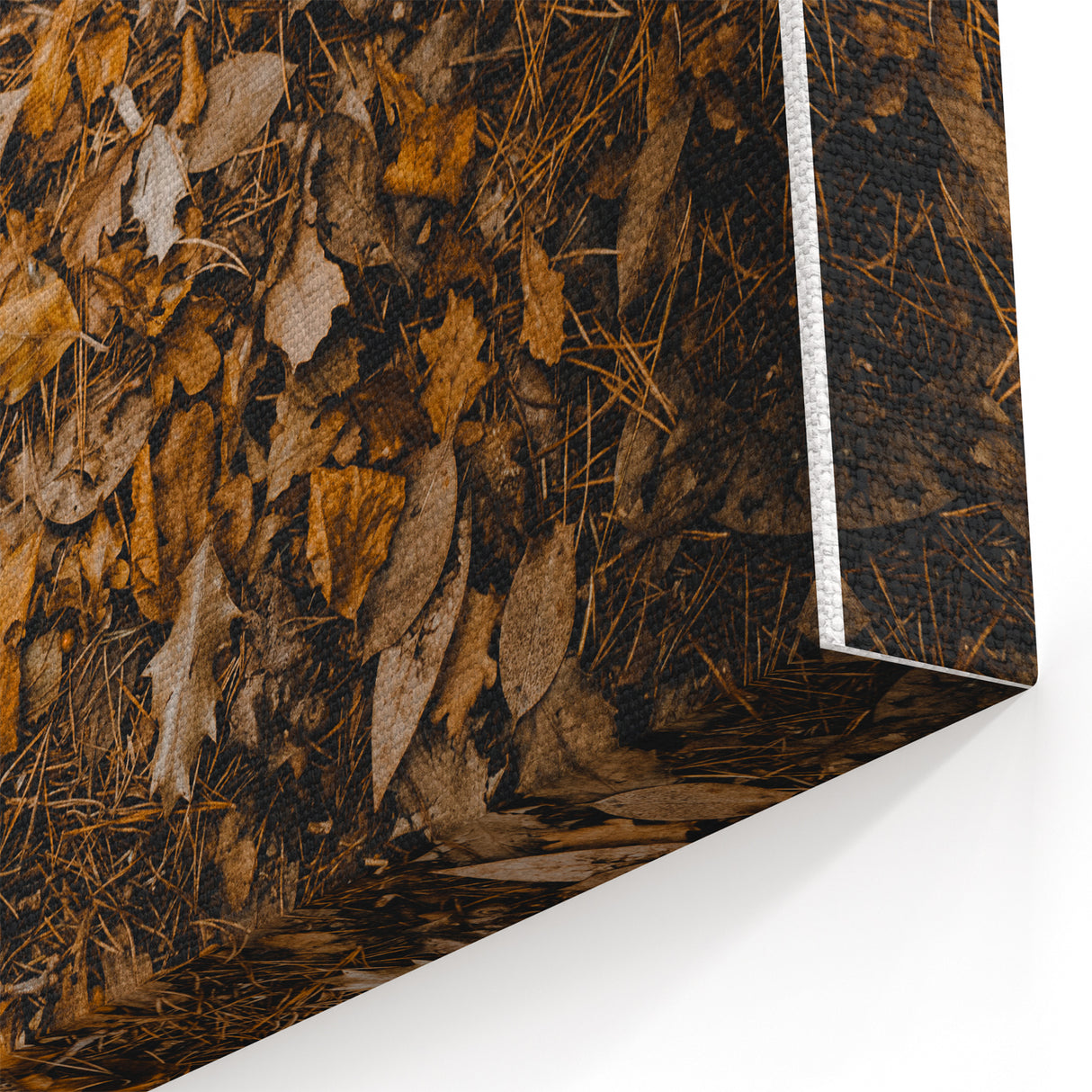 Rustic Fall Wall Art – Autumn Leaves Forest Floor Canvas Print