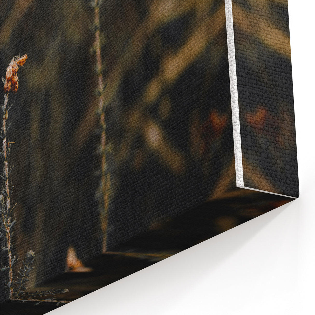Moody Fall Wall Art – Dried Autumn Wildflowers Canvas Print