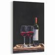 Elegant Red Wine Wall Art - Wine Art Decor for Bar and Kitchen