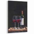 Elegant Red Wine Wall Art - Wine Art Decor for Bar and Kitchen