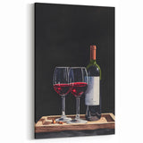 Elegant Red Wine Wall Art - Wine Art Decor for Bar and Kitchen