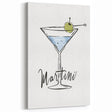 Minimalist Martini Cocktail Wall Art - Bar and Kitchen Drink Decor