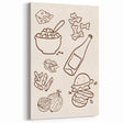 Rustic Food & Wine Art - Kitchen Wall Art for Home & Bar Decor