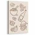 Rustic Food & Wine Art - Kitchen Wall Art for Home & Bar Decor