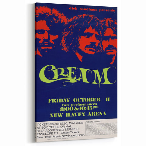 Cream Retro Poster Art - Vintage Band Wall Art - Retro Canvas Print