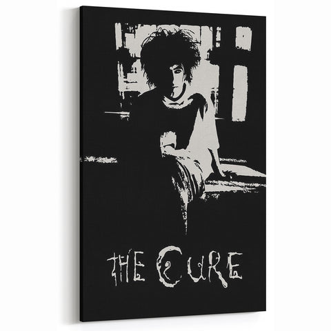 Vintage Retro Poster Art: The Cure Black and White Wall Art