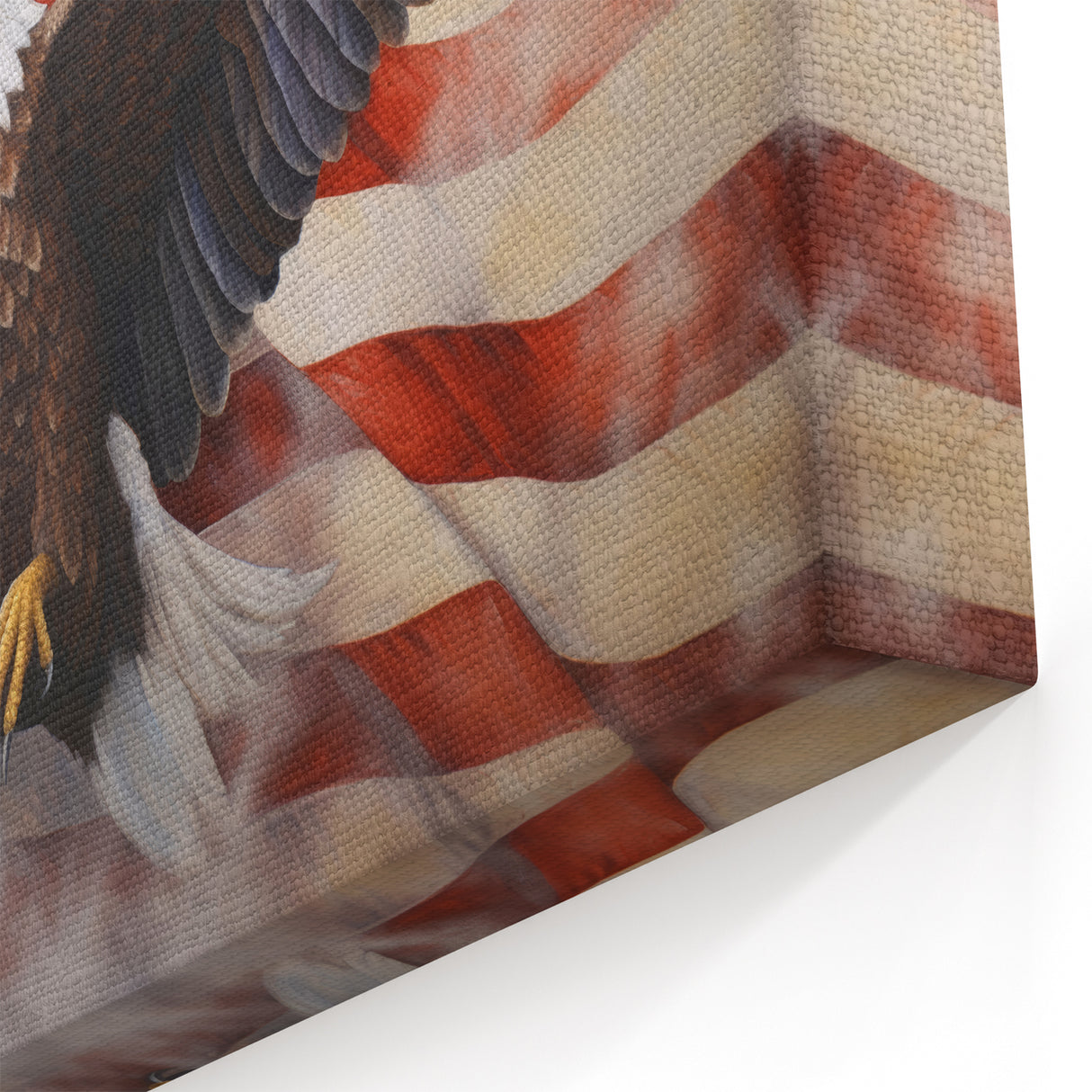 Soaring Eagle & USA Flag - American Flag Wall Art
